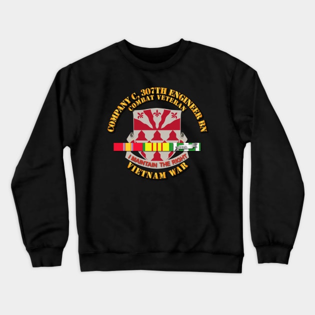 Company C 307th Eng Bn - Vietnam War w SVC Ribbons Crewneck Sweatshirt by twix123844